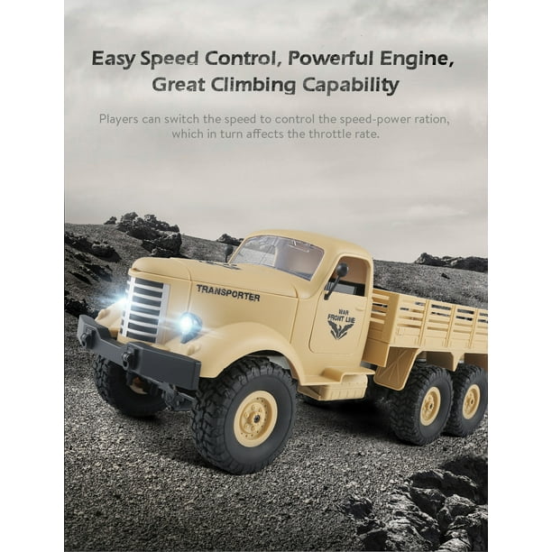 1:16 JJRC Q60 6WD Military Truck Remote Control for Kid RTR RC Car Toy F0B6